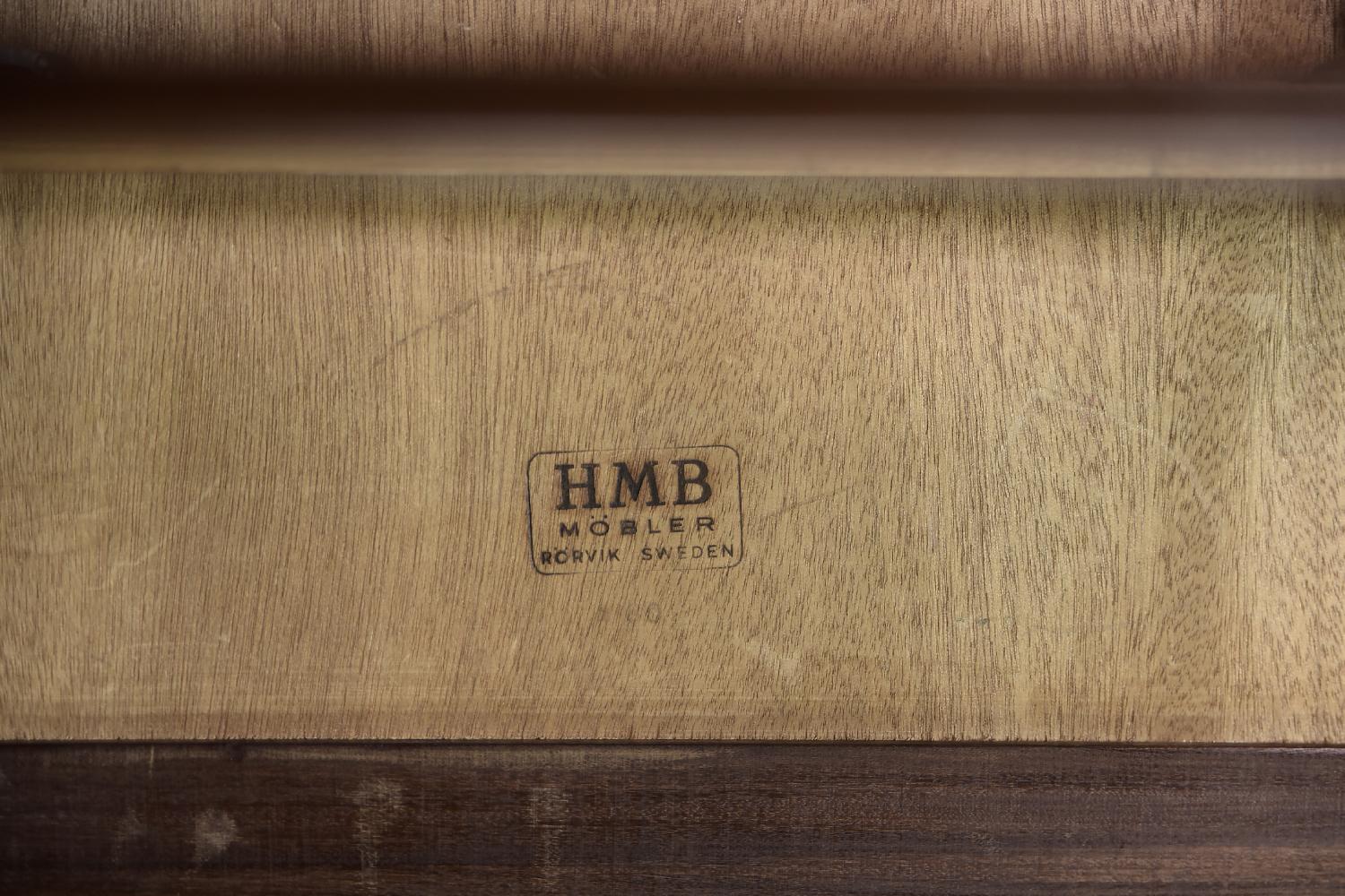 Table basse suédoise vintage en bois de teck marron, de style scandinave moderne du milieu du siècle dernier Bon état - En vente à Warszawa, Mazowieckie