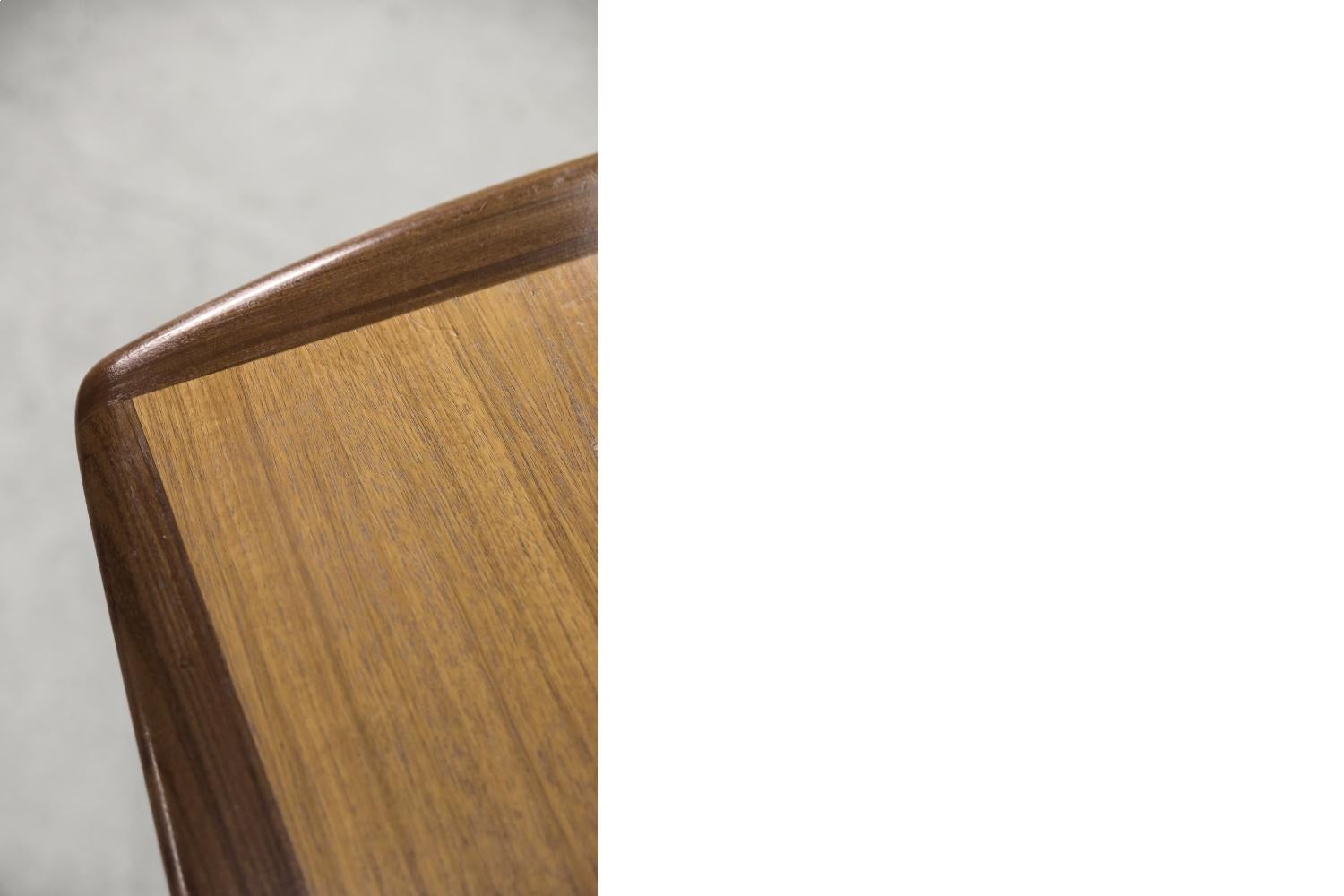 Vintage Scandinavian Mid-Century Modern Swedish Coffee Brown Teak Wood Table For Sale 2