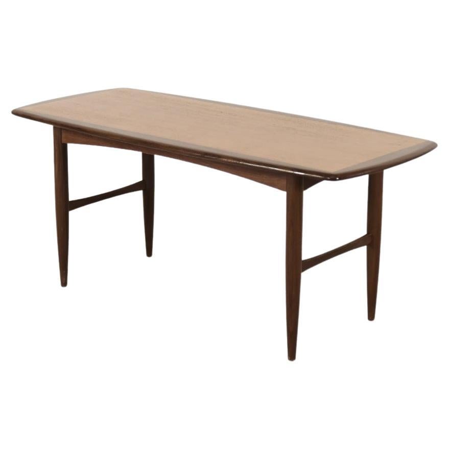 Table basse suédoise vintage en bois de teck marron, de style scandinave moderne du milieu du siècle dernier