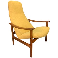 Vintage Scandinavian Mid-Century Modern Teak Lounge Chair by Alf Svensson