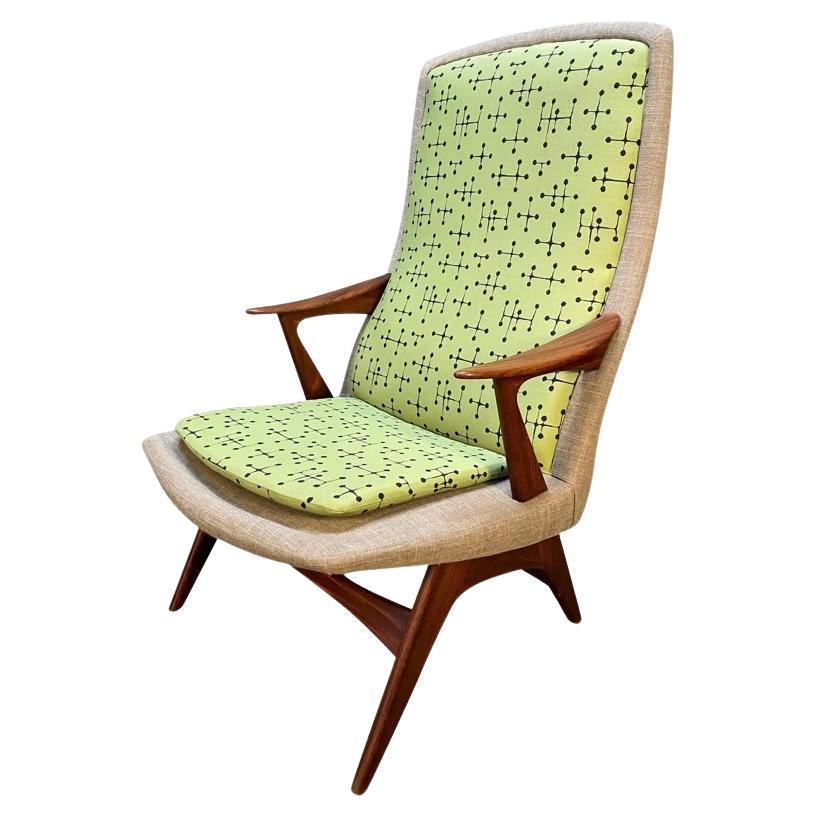 Vintage Scandinavian Mid-Century Modern Teak Lounge Chair by Hjelle Mobelfabrik