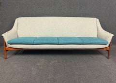 Vintage Scandinavian Mid Century Modern Teak Sofa Attributed to Folke Ohlsson