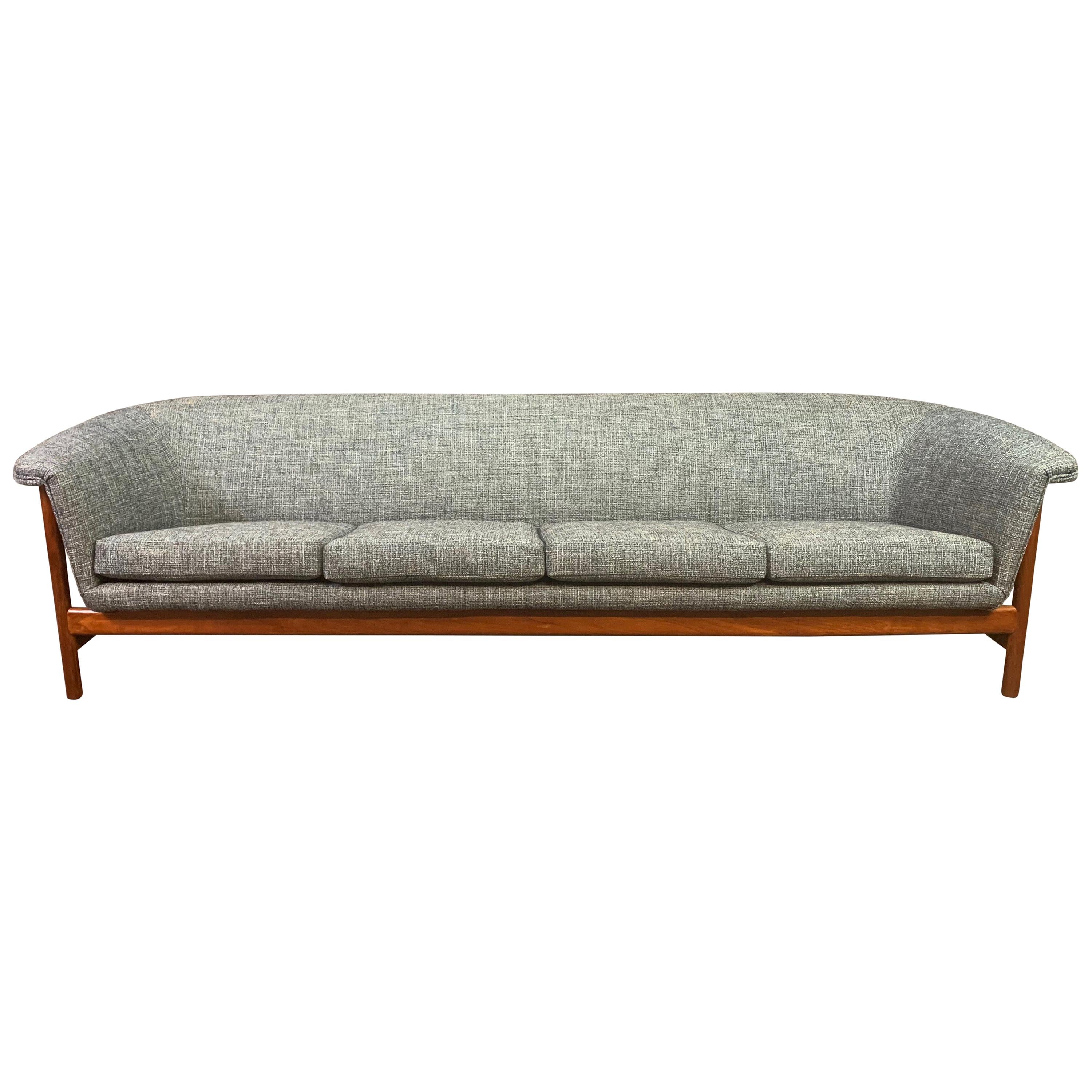 Vintage Scandinavian Mid-Century Modern Teak Sofa by Westnofa For Sale