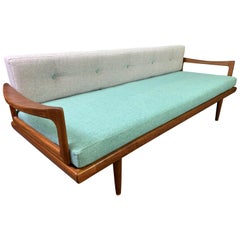 Vintage Scandinavian Mid-Century Modern Teak Sofa Daybed by Edvard Kindt-Larsen