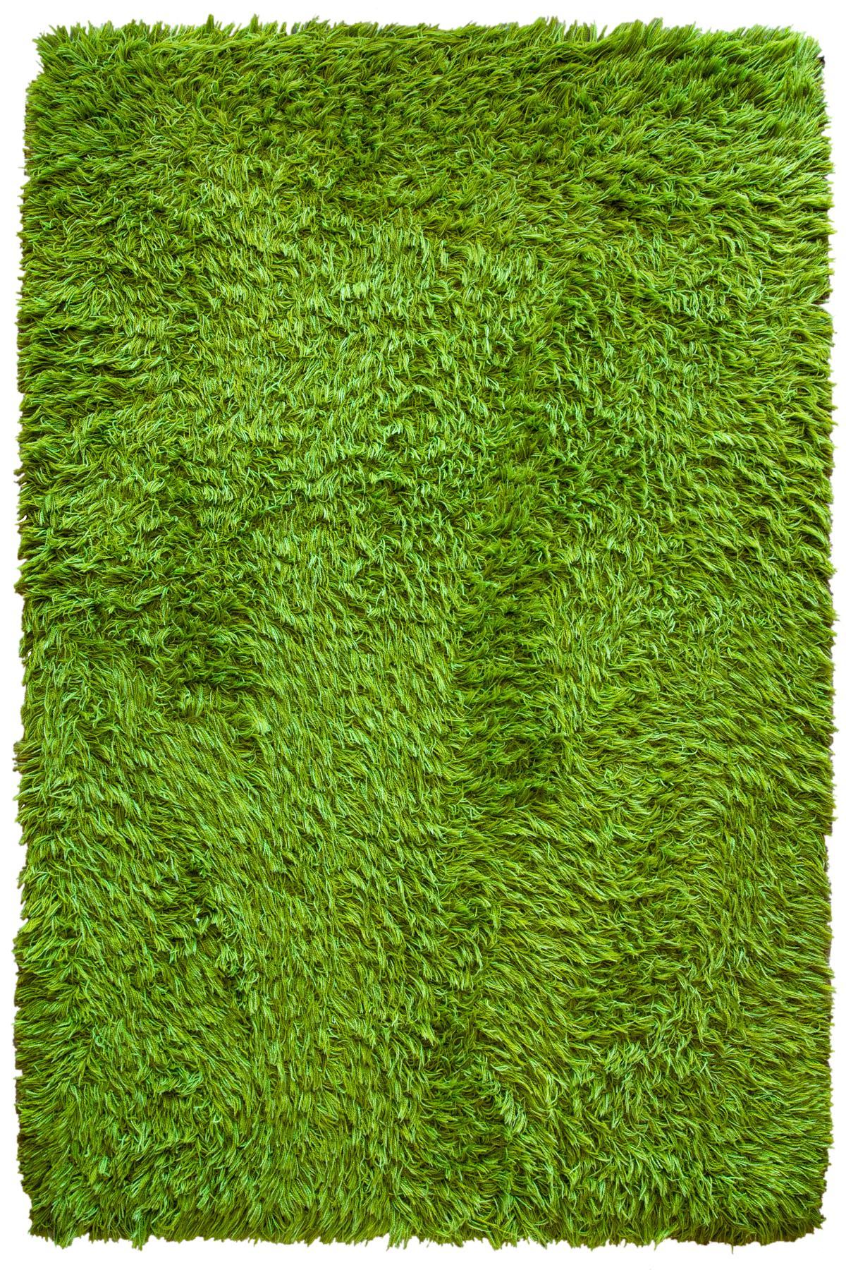 Beautiful Swedish Blekingerya Rya rug in a medium dark avocado green. Kept in storage for most of its life, this rug is in exceptional condition. Rare solid color example without decoration.