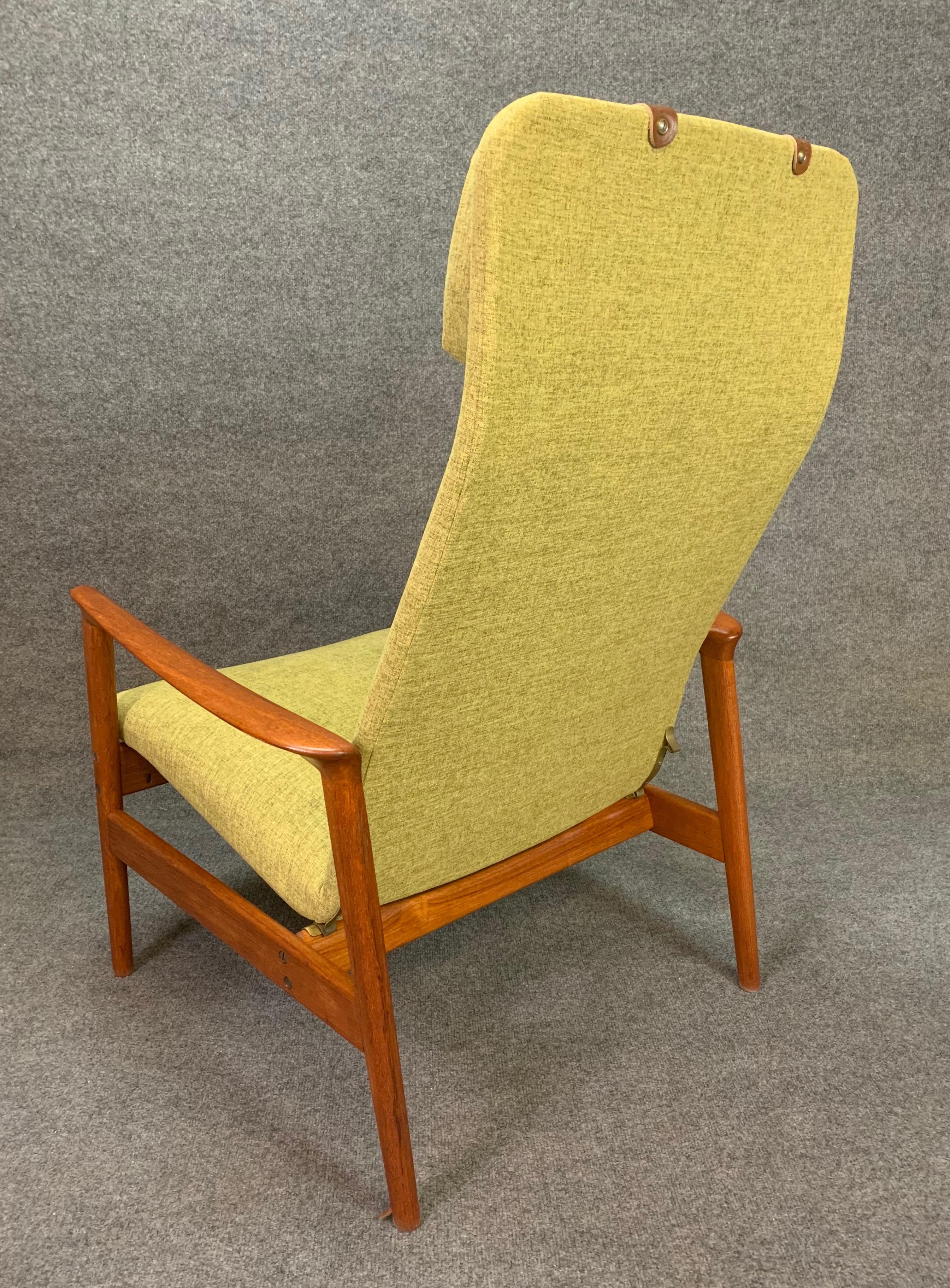 Scandinavian Modern Vintage Scandinavian Midcentury Teak DUX Lounge Chair Recliner by Alf Svensson