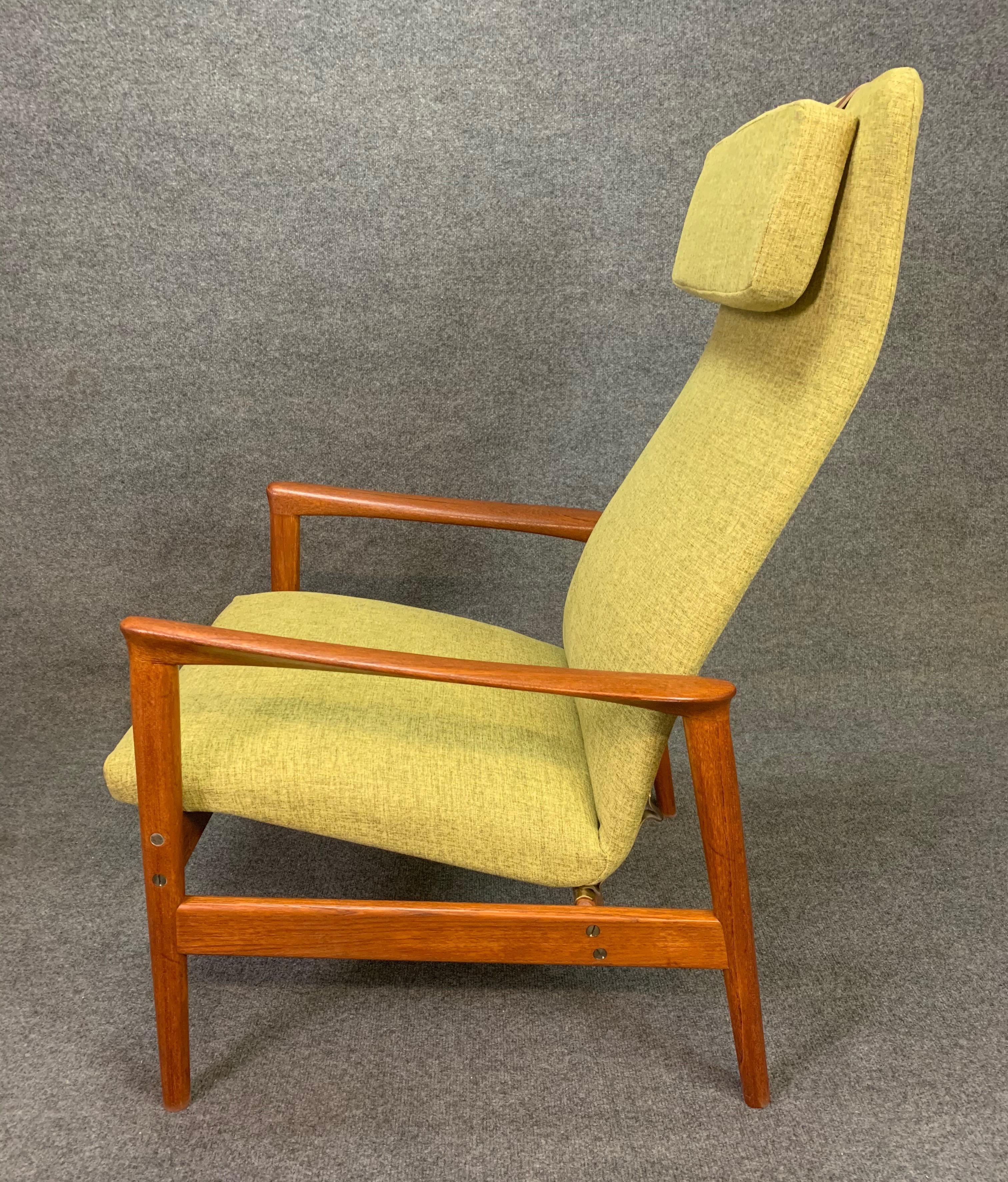 Mid-20th Century Vintage Scandinavian Midcentury Teak DUX Lounge Chair Recliner by Alf Svensson