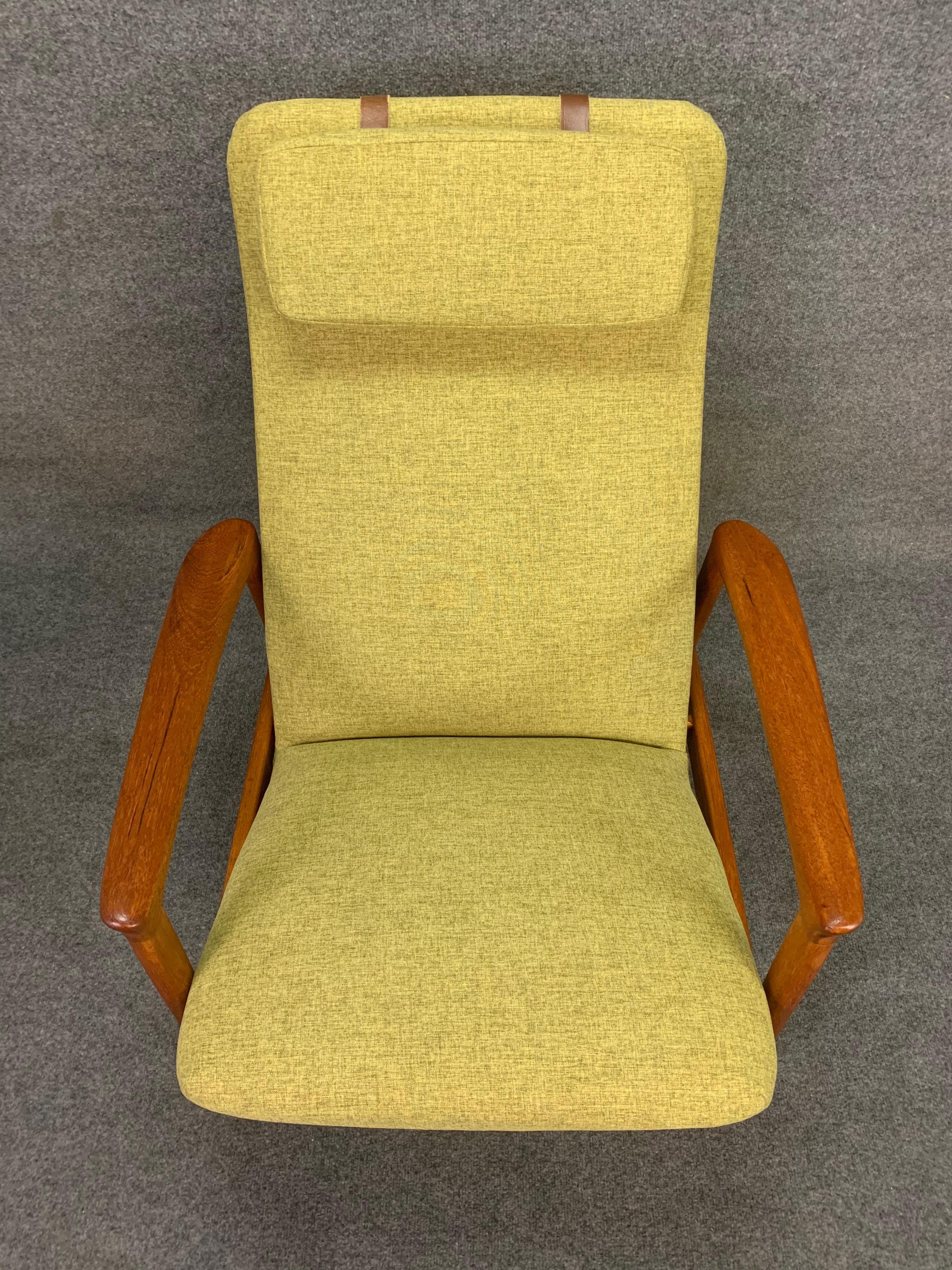 Vintage Scandinavian Midcentury Teak DUX Lounge Chair Recliner by Alf Svensson 1