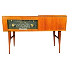 Used Scandinavian Mid Century Teak Stereo Console by Phillips