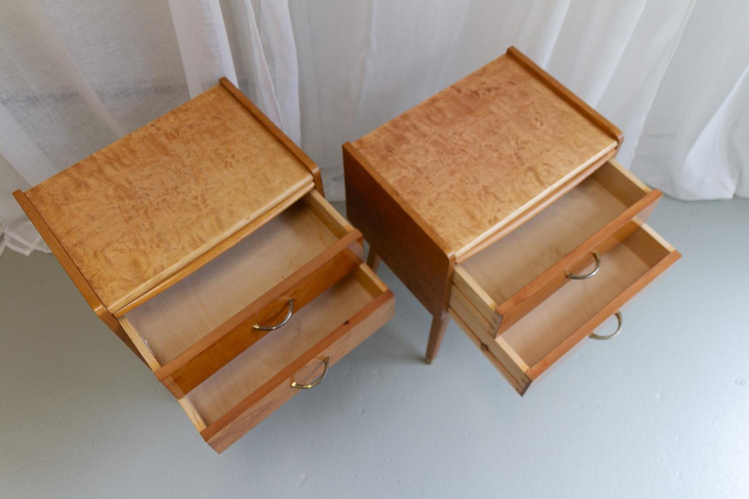 Vintage Scandinavian Modern Bedside Tables by Talgø Møbler, 1950s. Set of 2. 1