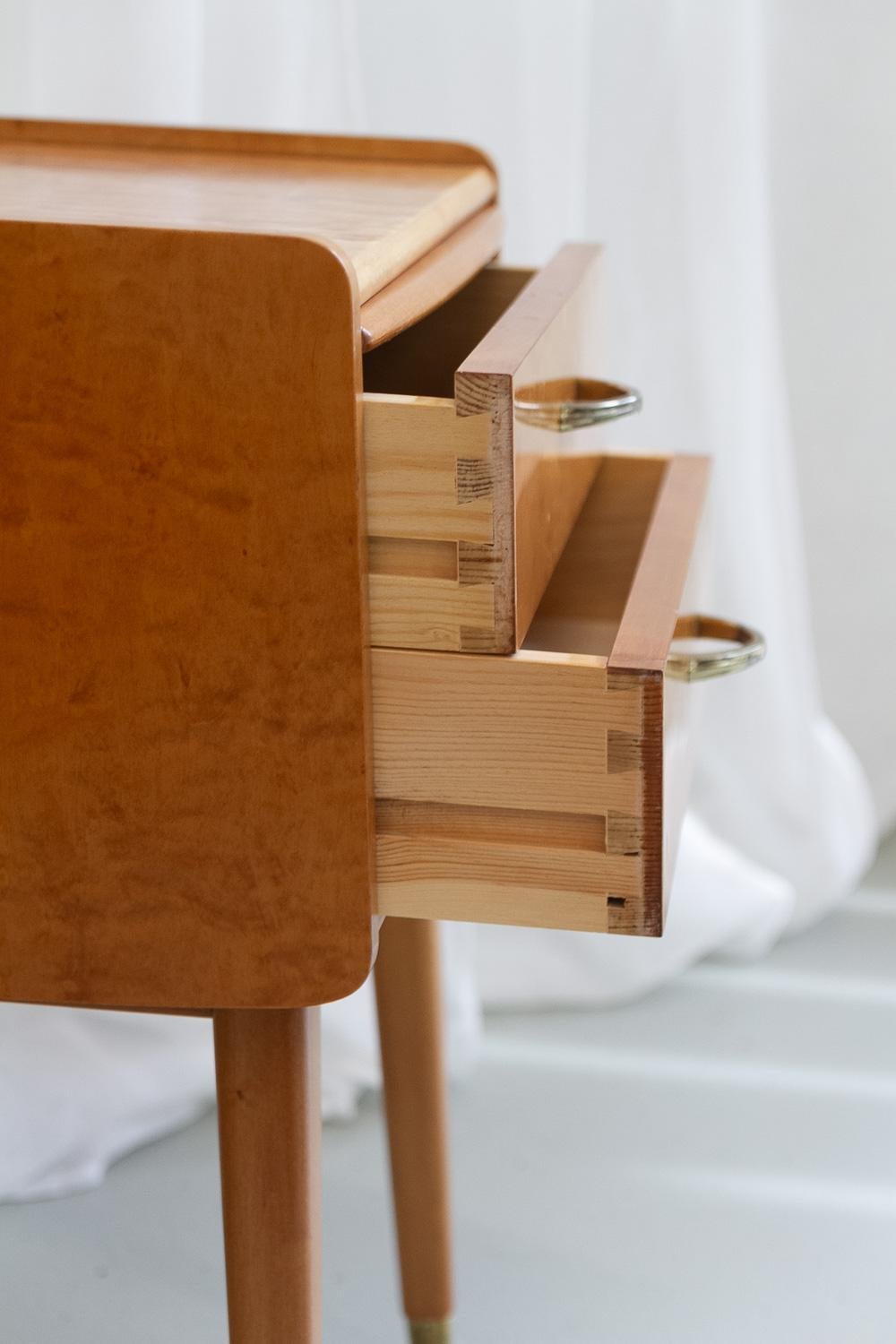 Vintage Scandinavian Modern Bedside Tables by Talgø Møbler, 1950s. Set of 2. 3