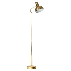 Lampada da terra scandinava moderna in ottone, ASEA, Svezia, anni '50