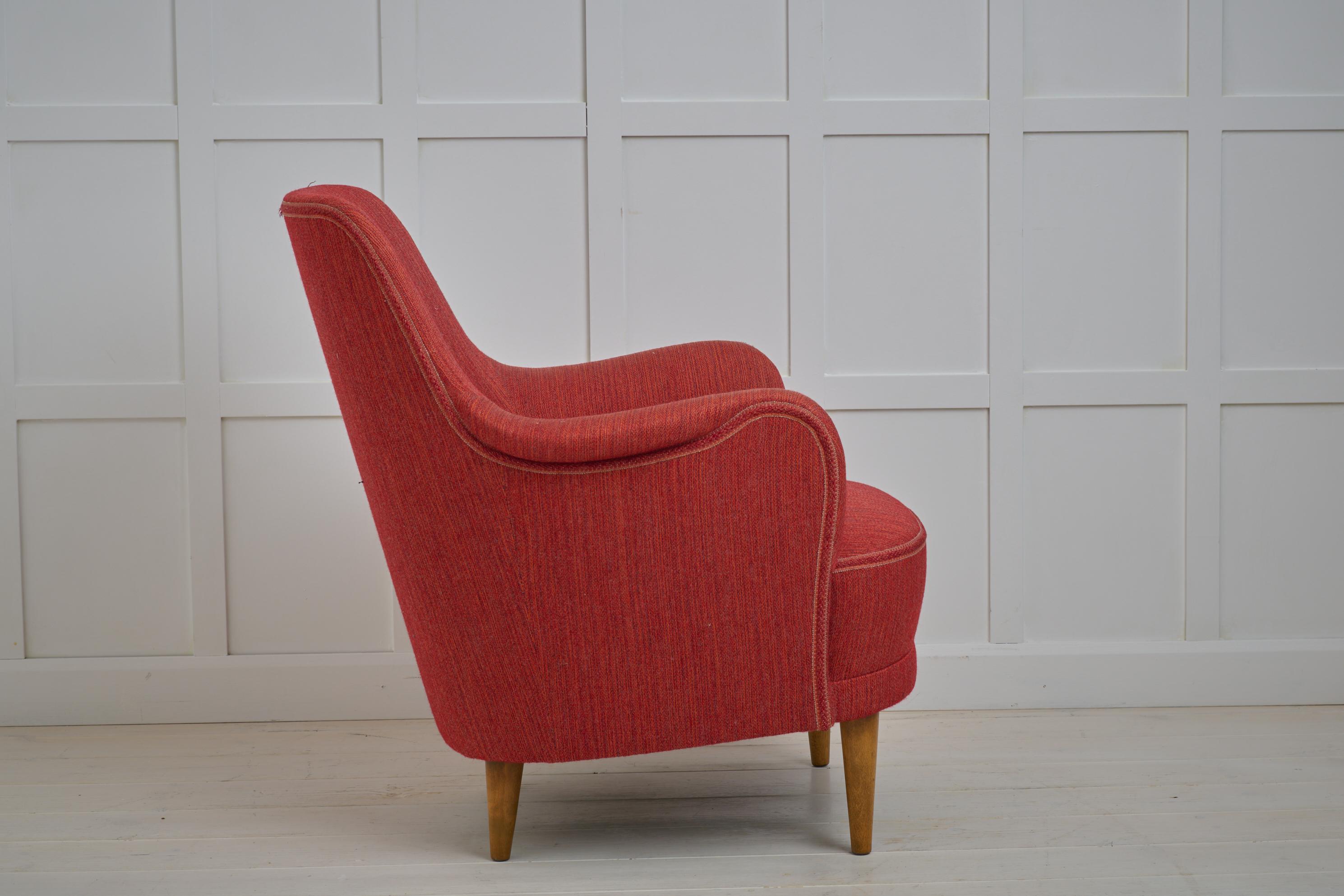 Sillón Vintage Escandinavo Moderno Carl Malmsten Samsas Original siglo XX en venta