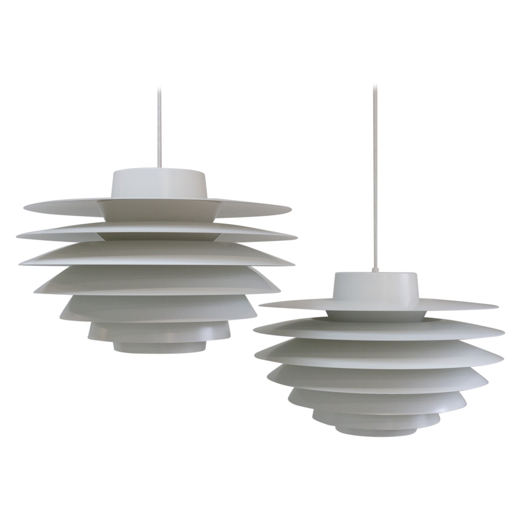 Vintage Scandinavian Modern Ceiling Pendants Verona 485 by Sven Middelboe, 1990s