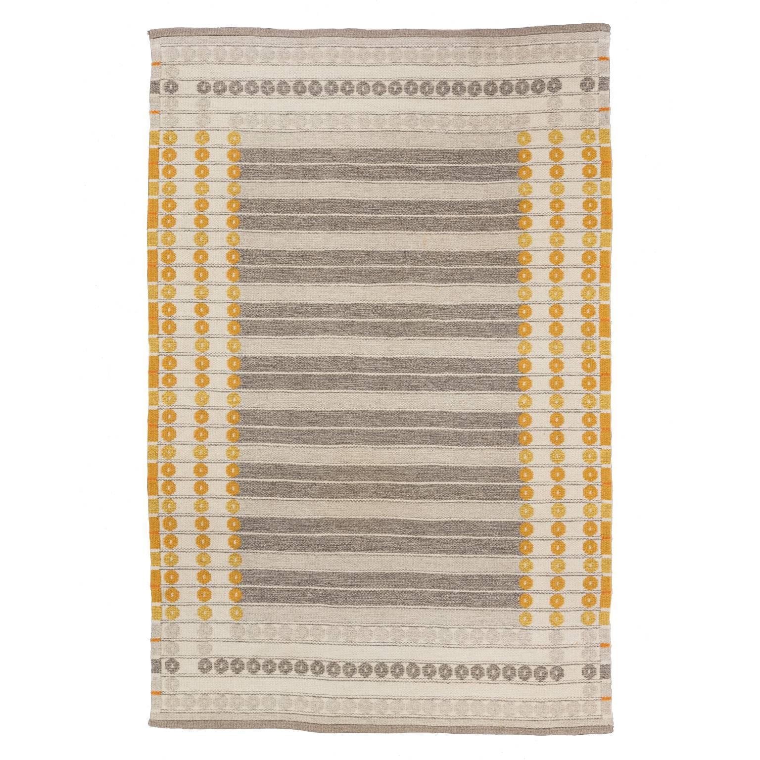 Vintage Scandinavian Modern Double Sided Swedish Rug by Ingrid Dessau, 1960s 5
