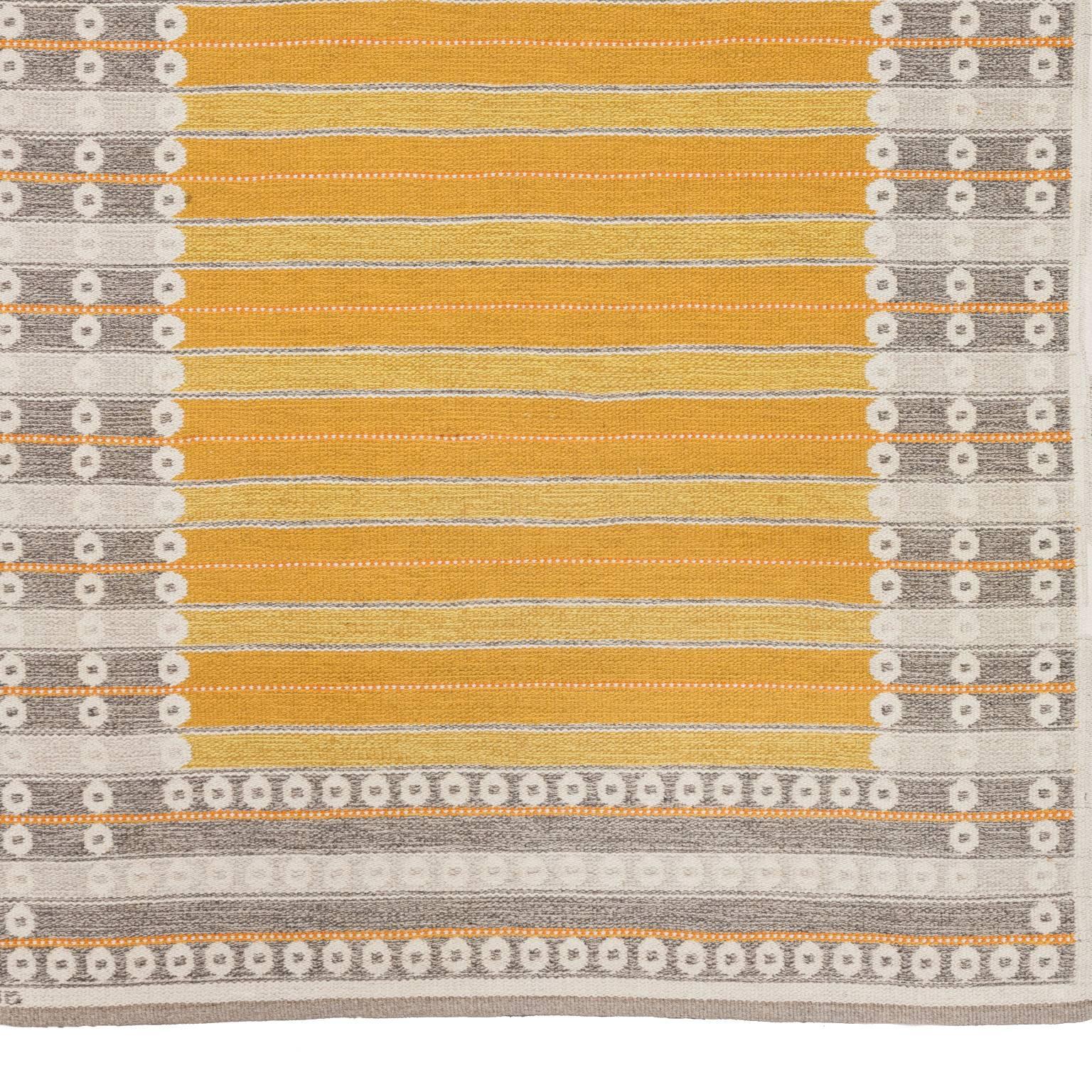 Vintage Scandinavian Modern Double Sided Swedish Rug by Ingrid Dessau, 1960s 1