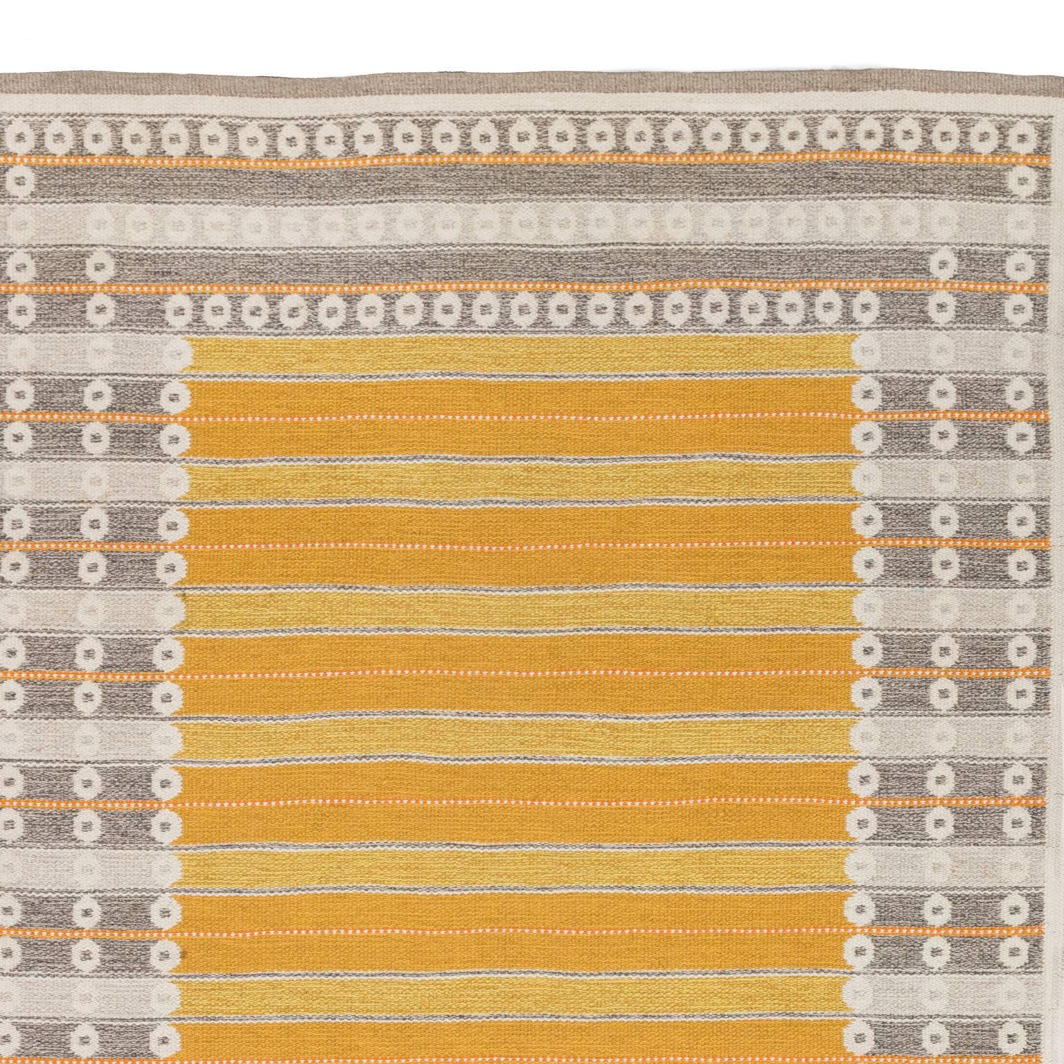 Vintage Scandinavian Modern Double Sided Swedish Rug by Ingrid Dessau, 1960s 2