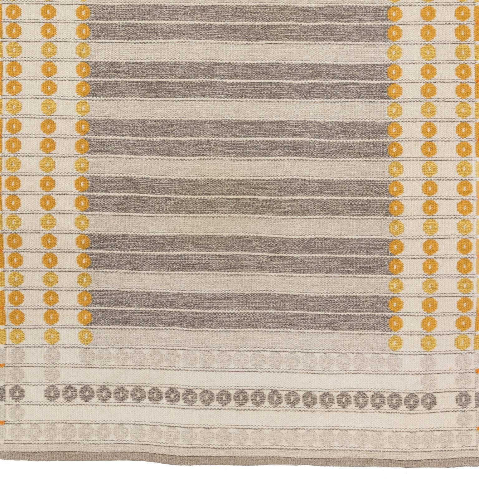Vintage Scandinavian Modern Double Sided Swedish Rug by Ingrid Dessau, 1960s 4