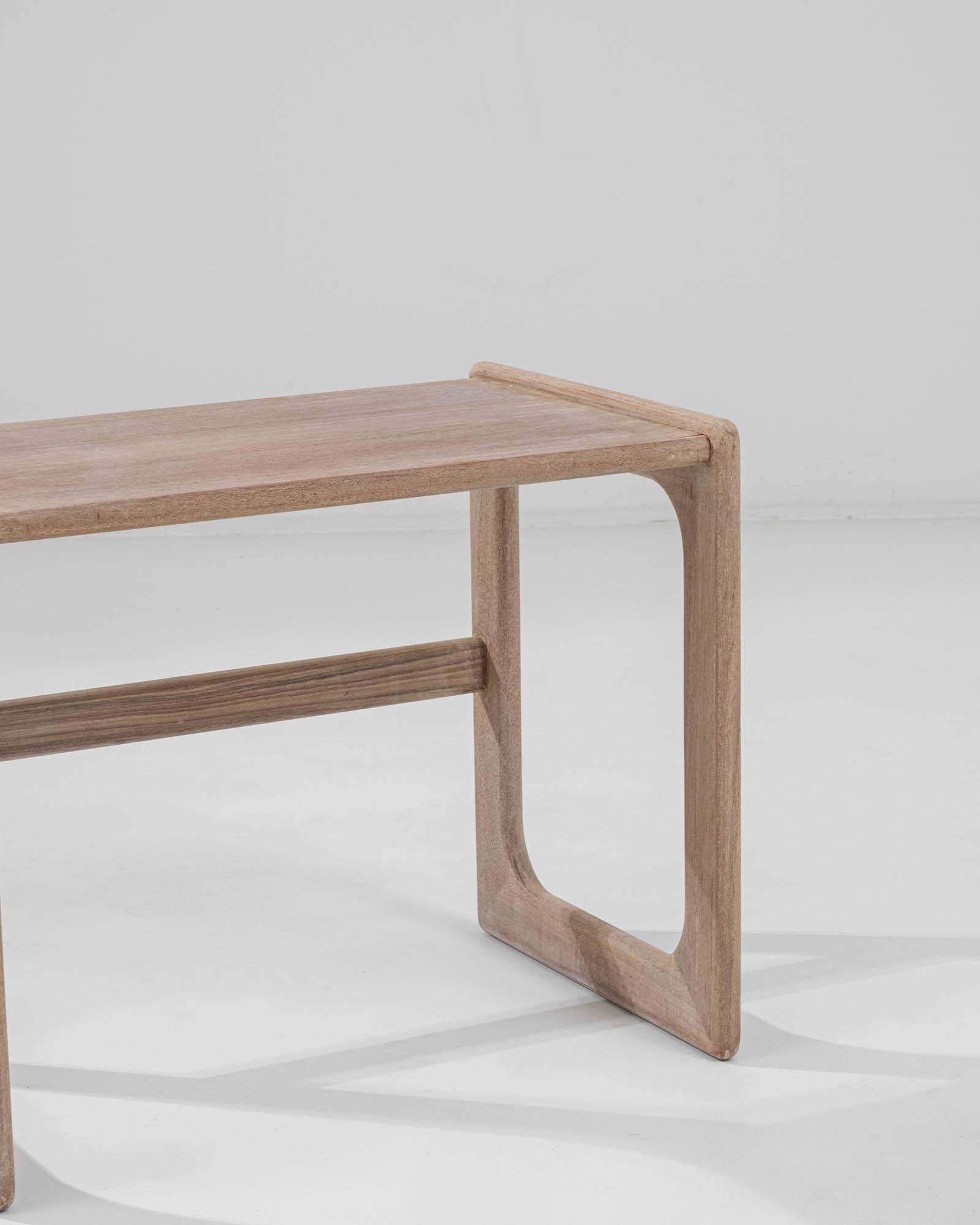 Wood Vintage Scandinavian Modern End Table For Sale