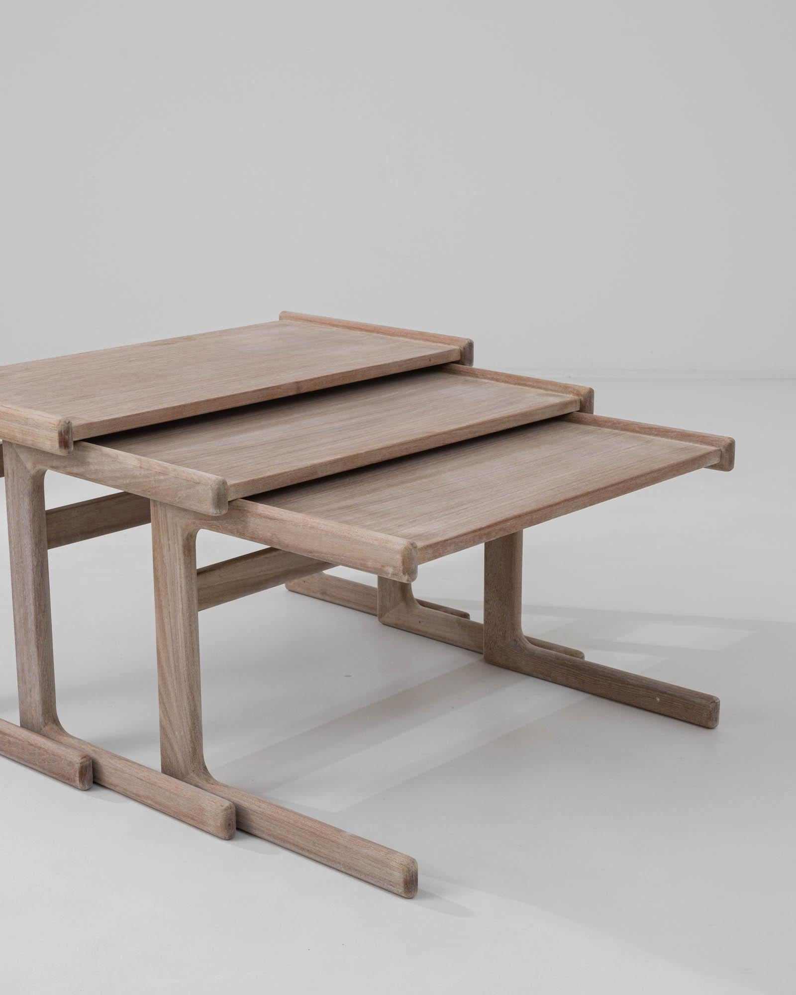 Vintage Scandinavian Modern Nesting Tables, Set of Three 2