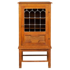 Used Scandinavian Modern Patinated Oak Display Cabinet, circa 1950s