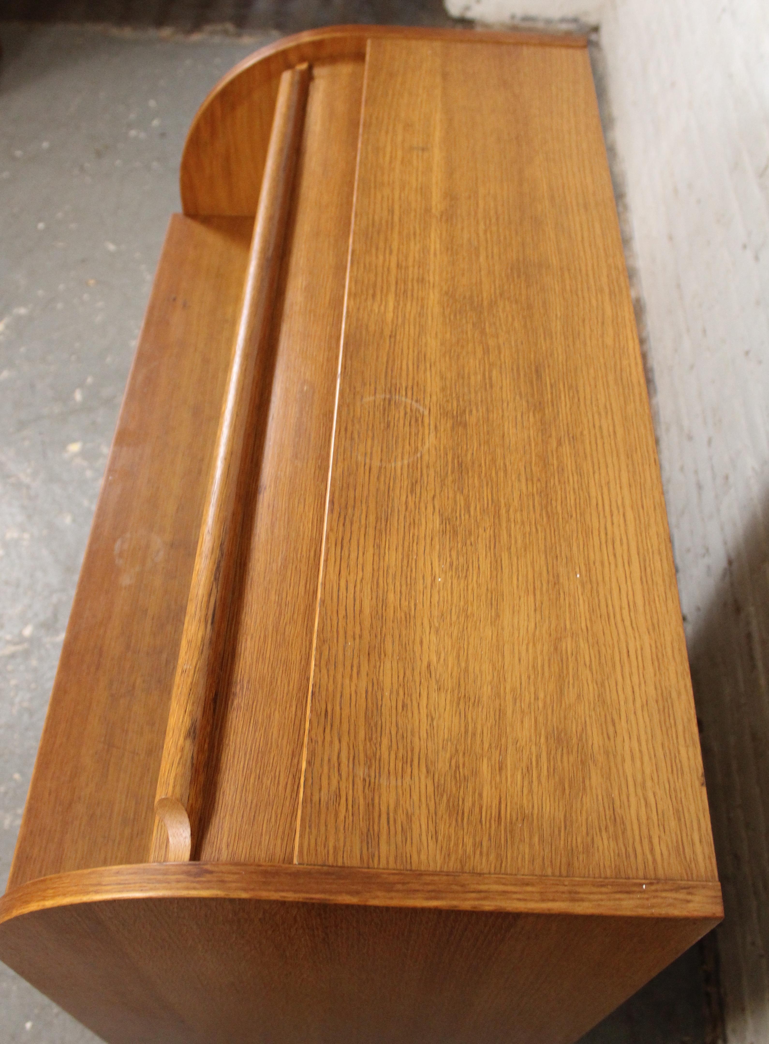 Segreteria Rolltop in teak The Modern Scandinavian Vintage in vendita 4