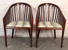 Vintage Scandinavian Modern Rosewood Barrel-Back Chairs