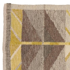 Alfombra moderna escandinava vintage Ingrid Dessau, alfombra diagonal