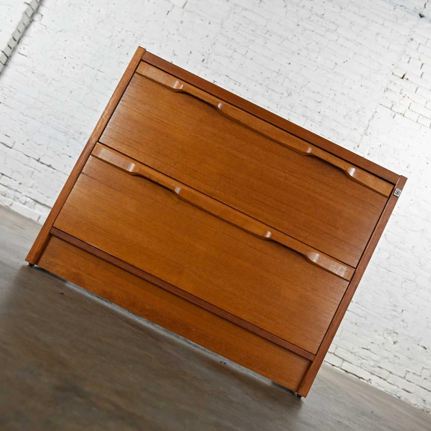 teak lateral file cabinet