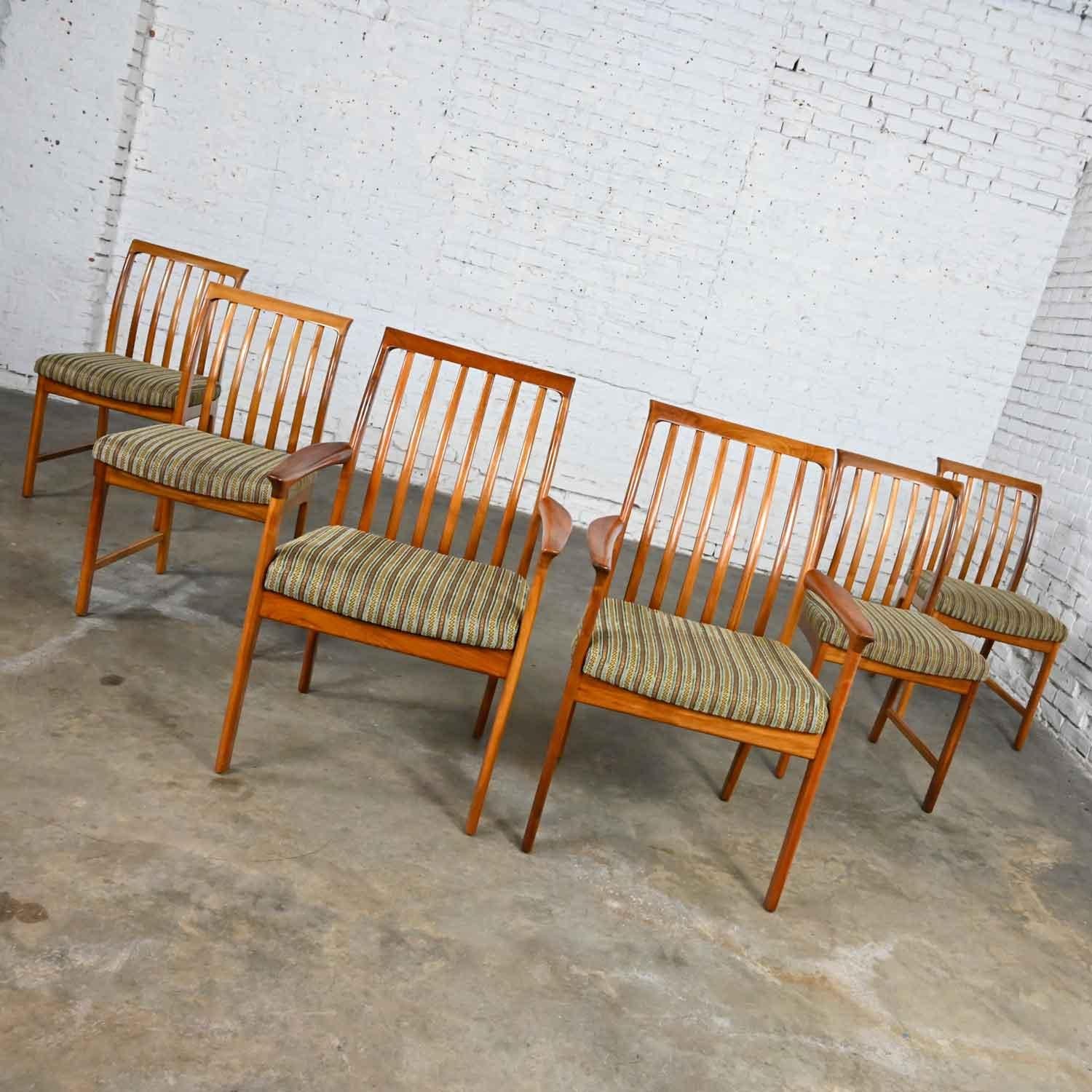 Vintage Scandinavian Modern Teak Dining Chairs by Folke Ohlsson for DUX Set of 6 6