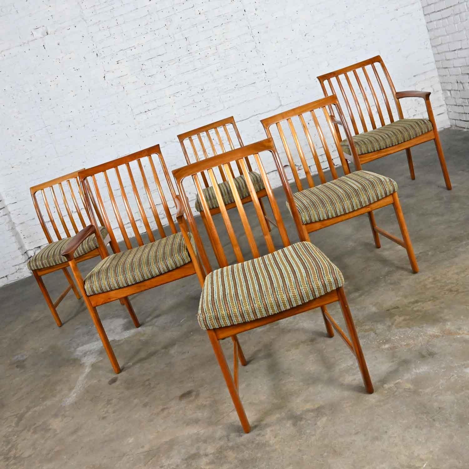 Vintage Scandinavian Modern Teak Dining Chairs by Folke Ohlsson for DUX Set of 6 3