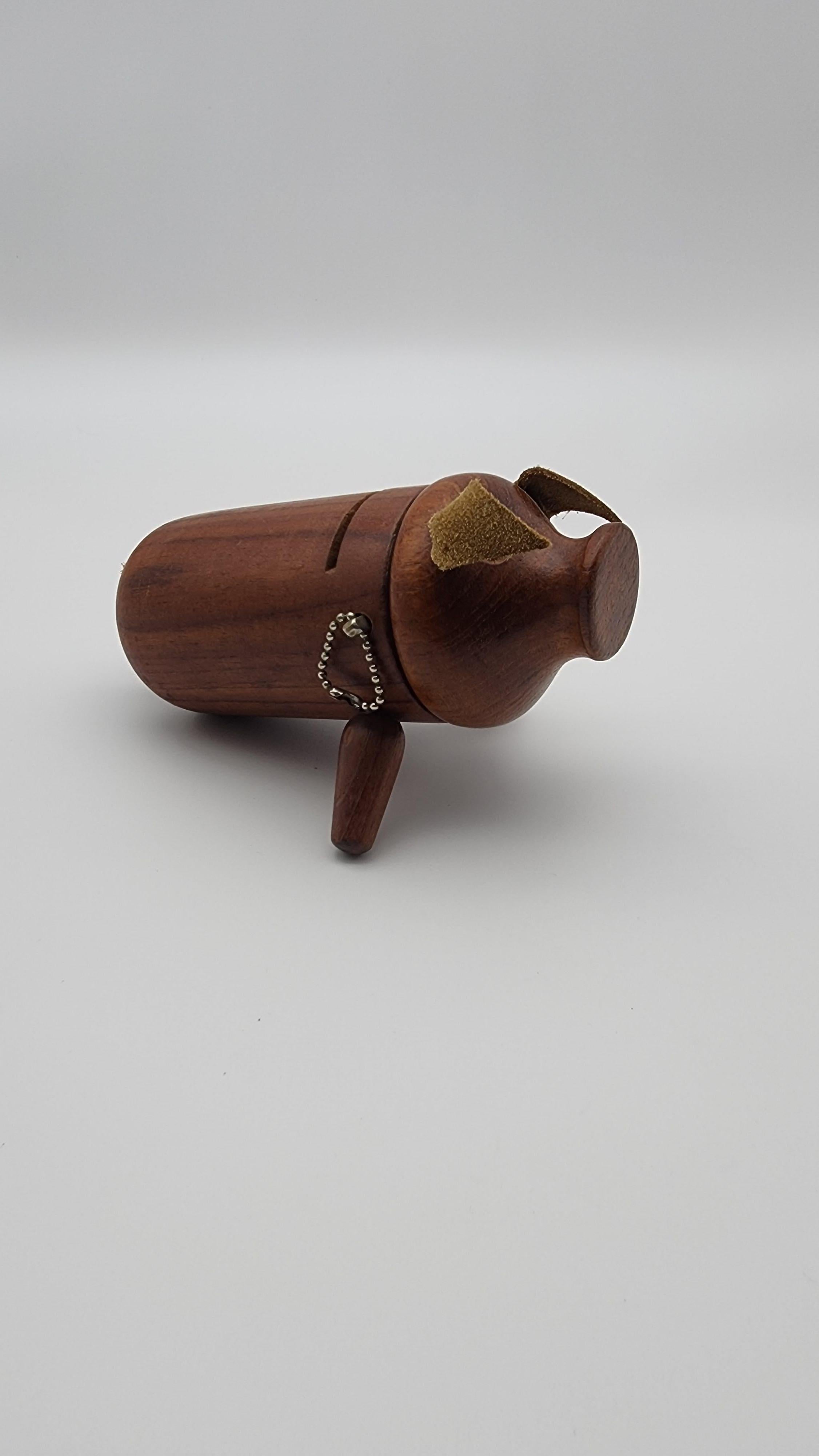Vintage Scandinavian Modern Teak Piggy Bank 7