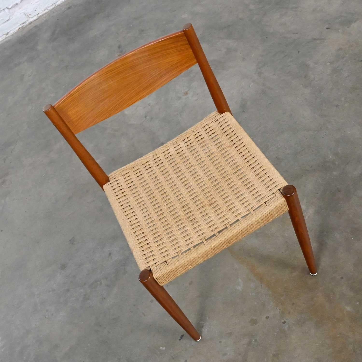 Vintage Scandinavian Modern Teak Side Dining Chair Attr Poul Volther Frem Rojle 1