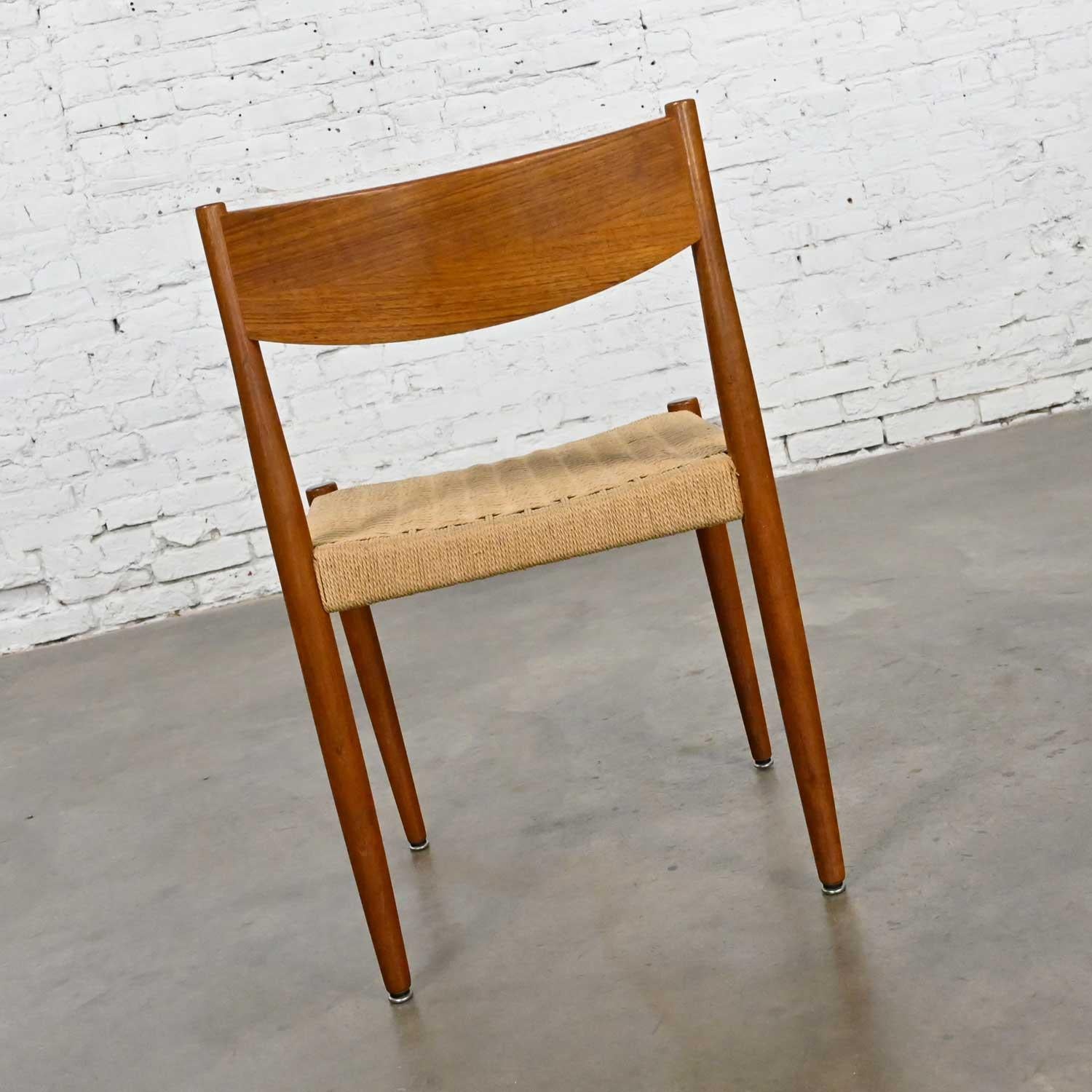 Vintage Scandinavian Modern Teak Side Dining Chair Attr Poul Volther Frem Rojle 3