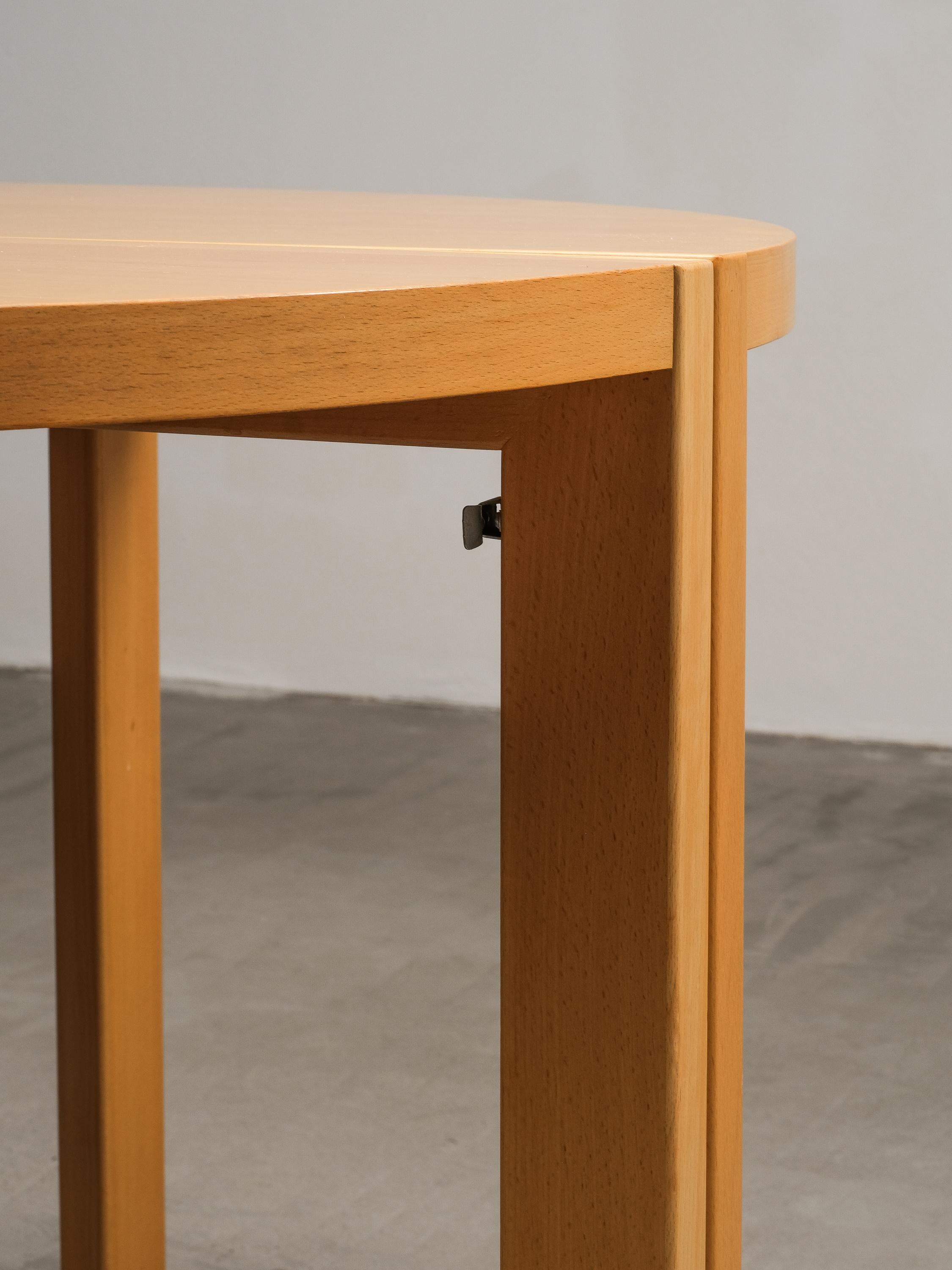 Table de salle à manger module scandinave vintage en frêne en vente 9