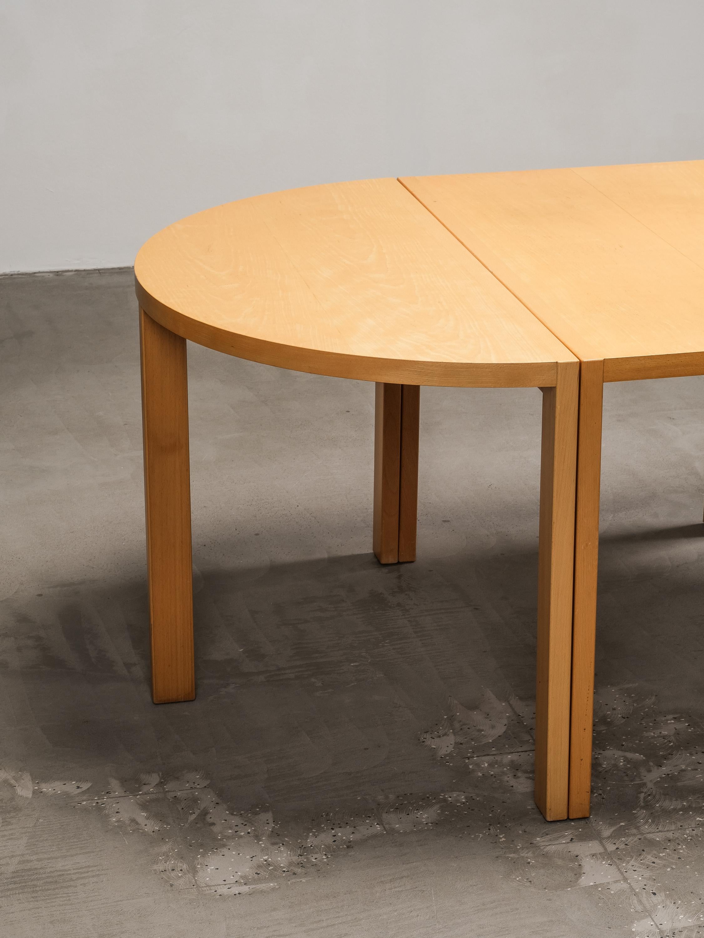 Scandinave moderne Table de salle à manger module scandinave vintage en frêne en vente