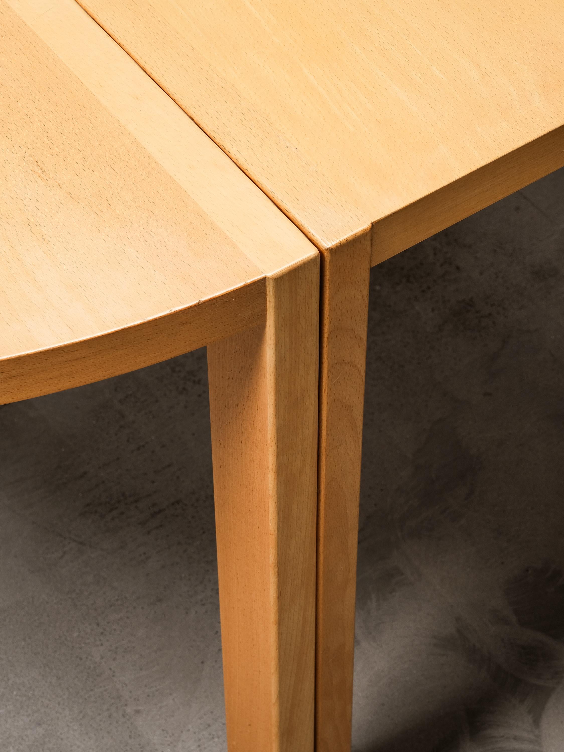 Fin du 20e siècle Table de salle à manger module scandinave vintage en frêne en vente