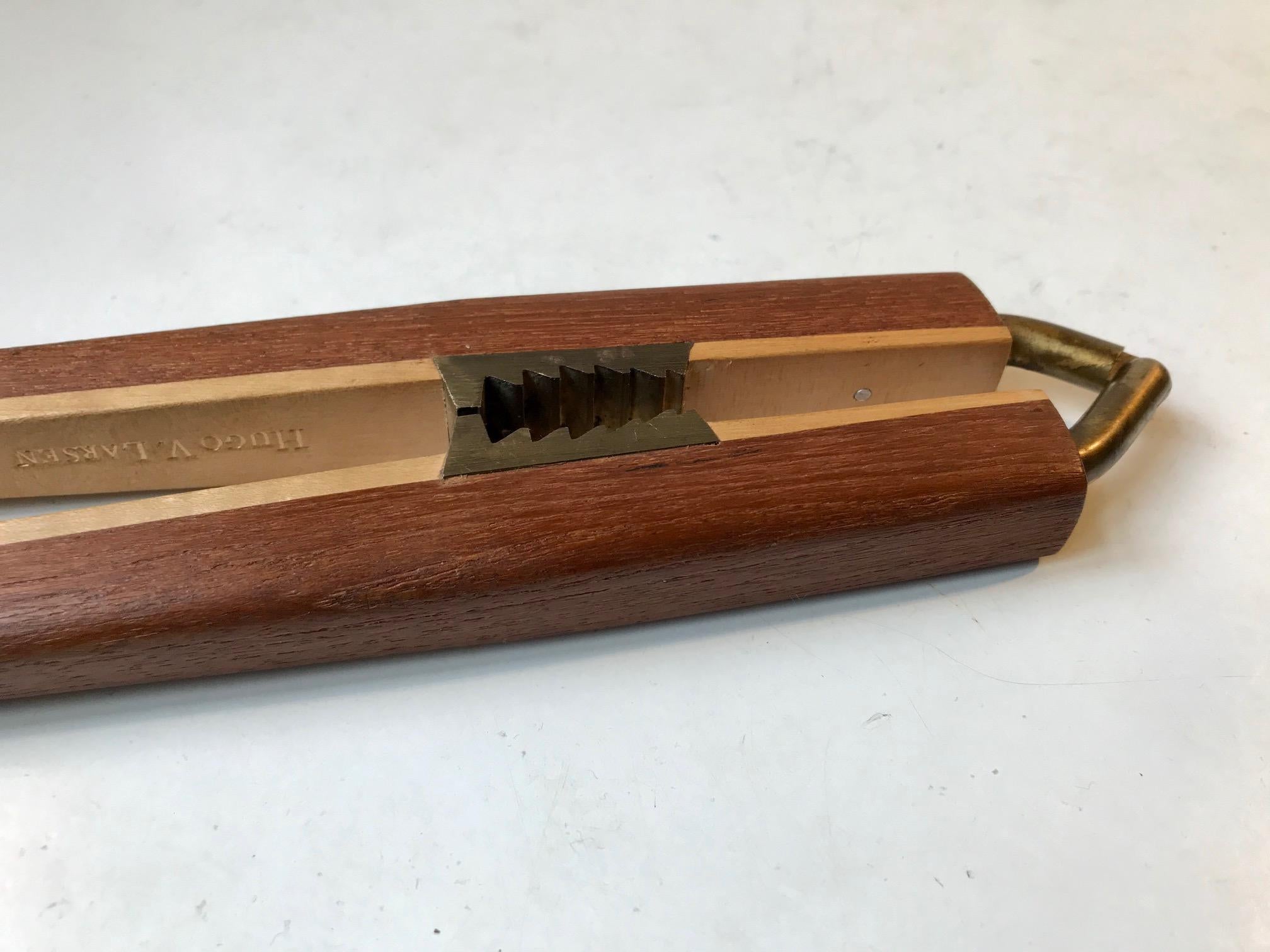 Scandinavian Modern Vintage Scandinavian Nut Cracker in Teak & Brass, 1960s