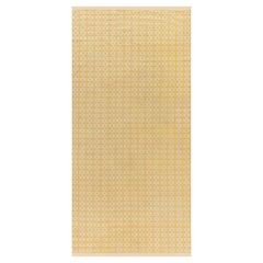 Tapis scandinave vintage de couleur sable clair, à tissage plat, signé Doris Leslie Blau