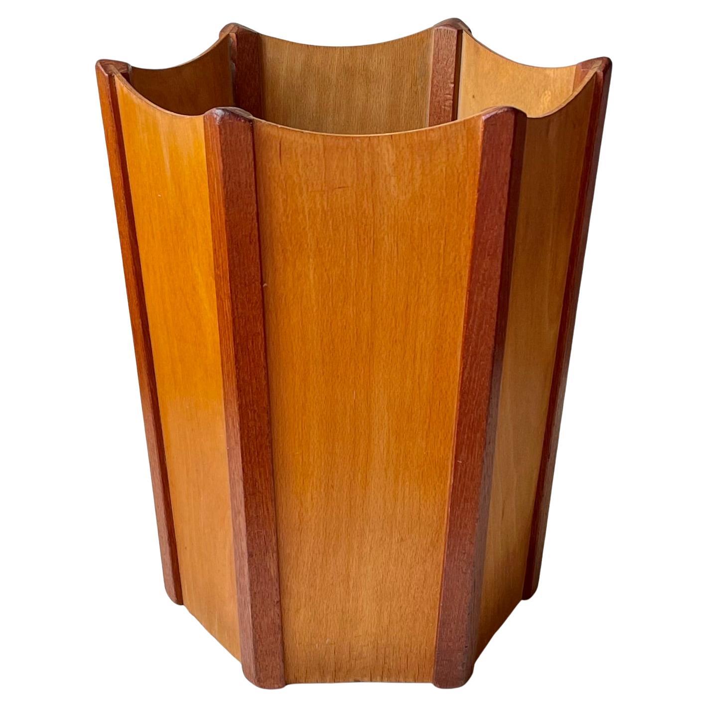 Polished Brass Waste Bin or Magazine Rack For Sale at 1stDibs