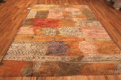 Tapis d'art scandinave vintage Paul Klee. 8 pieds 3 po. x 10 pieds 8 po.