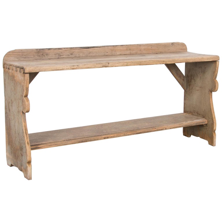Vintage Scandinavian Pine Bench For Sale At 1stdibs