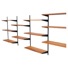 Vintage Scandinavian pine shelf by Pelly System 1970s