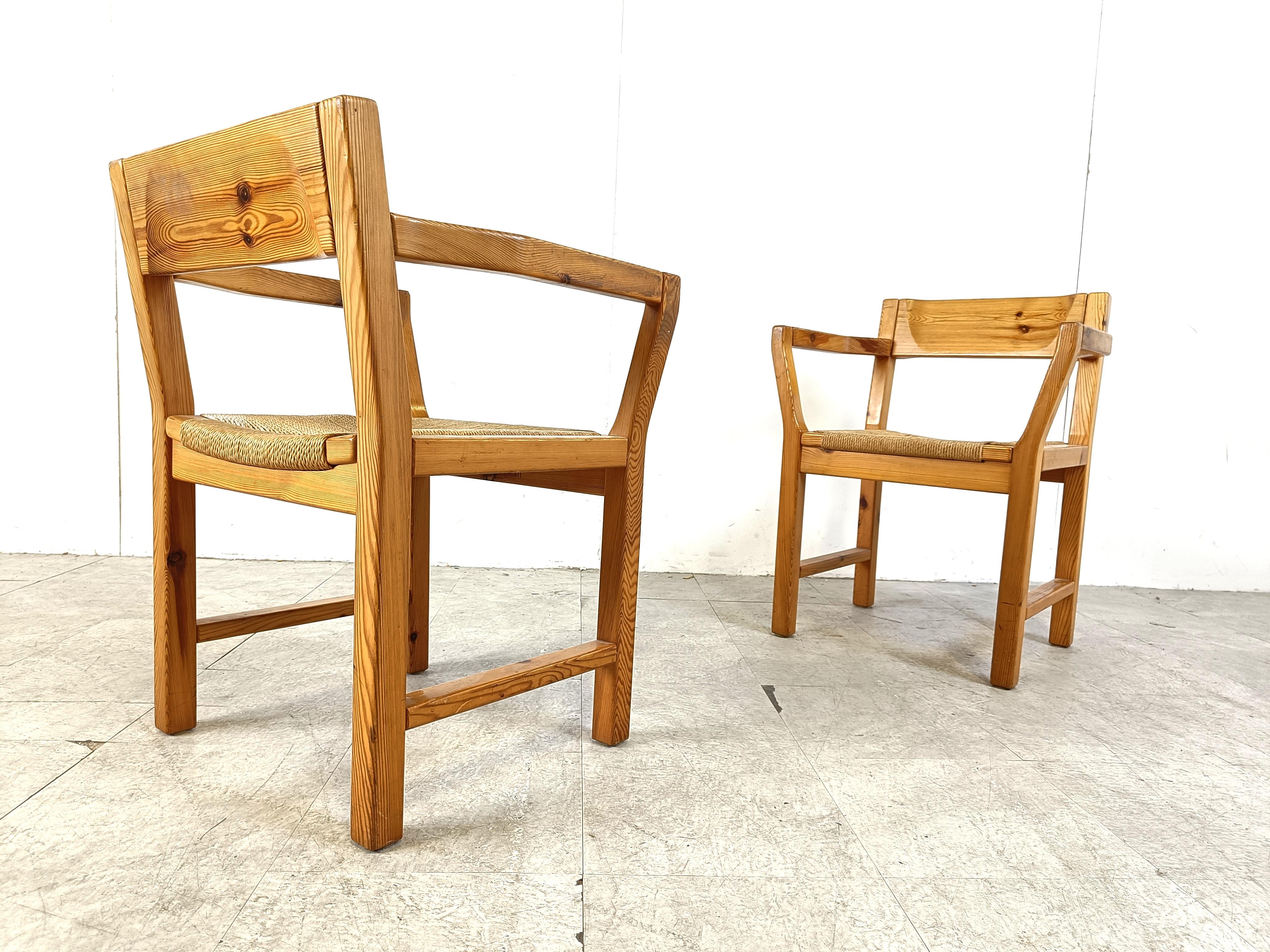 Chaises de salle à manger scandinaves vintage en bois de pin, années 1960 par GM Mobler en vente 4