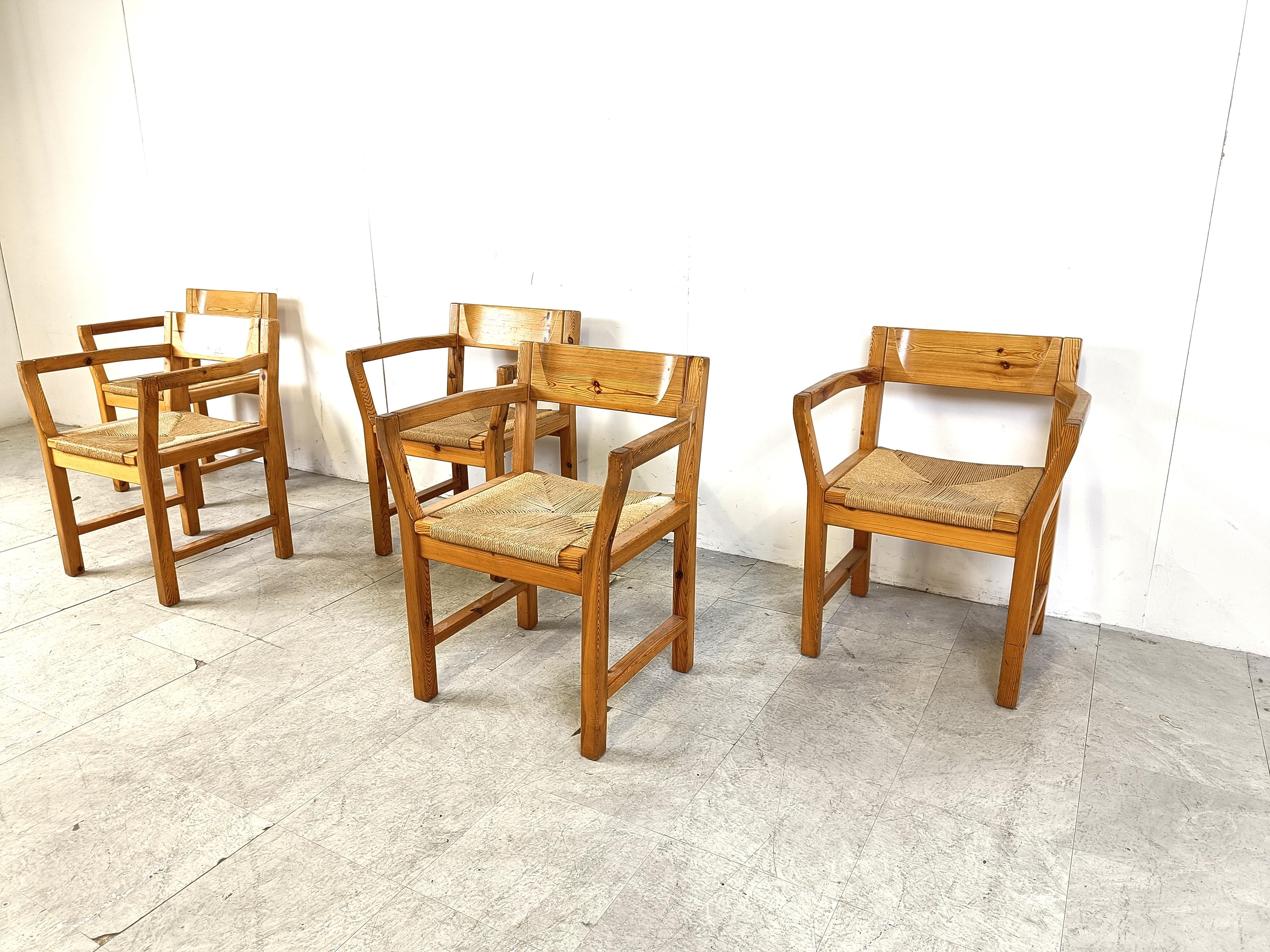 Chaises de salle à manger scandinaves vintage en bois de pin, années 1960 par GM Mobler en vente 2