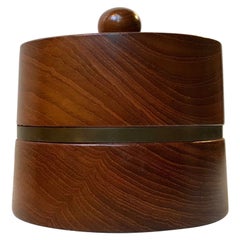 Humidor scandinavo vintage per tabacco da pipa in teak, Christer Design, anni '60