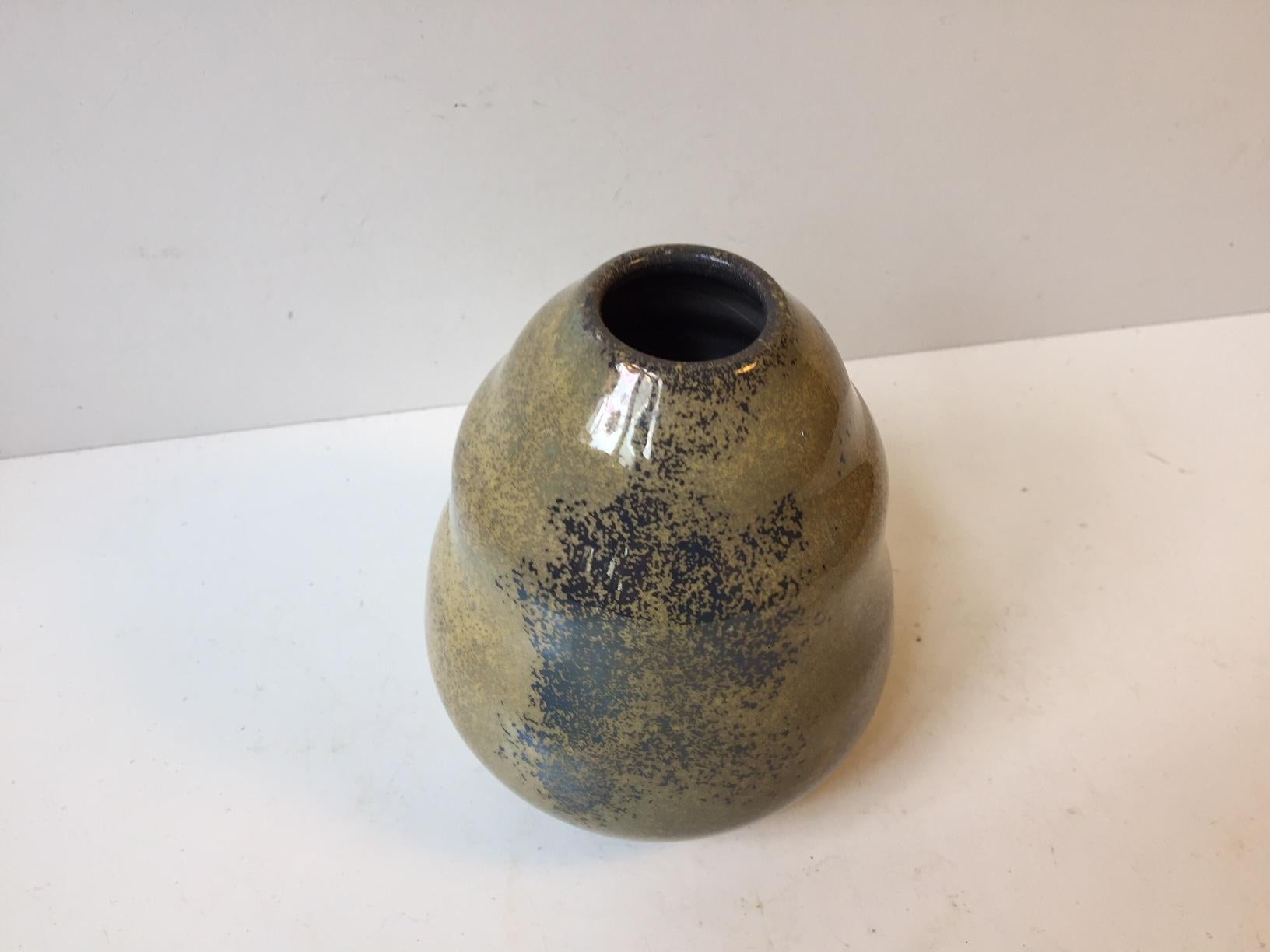 Vintage Scandinavian Pottery Vase by Henning Nilsson for Höganäs, 1950s In Good Condition For Sale In Esbjerg, DK