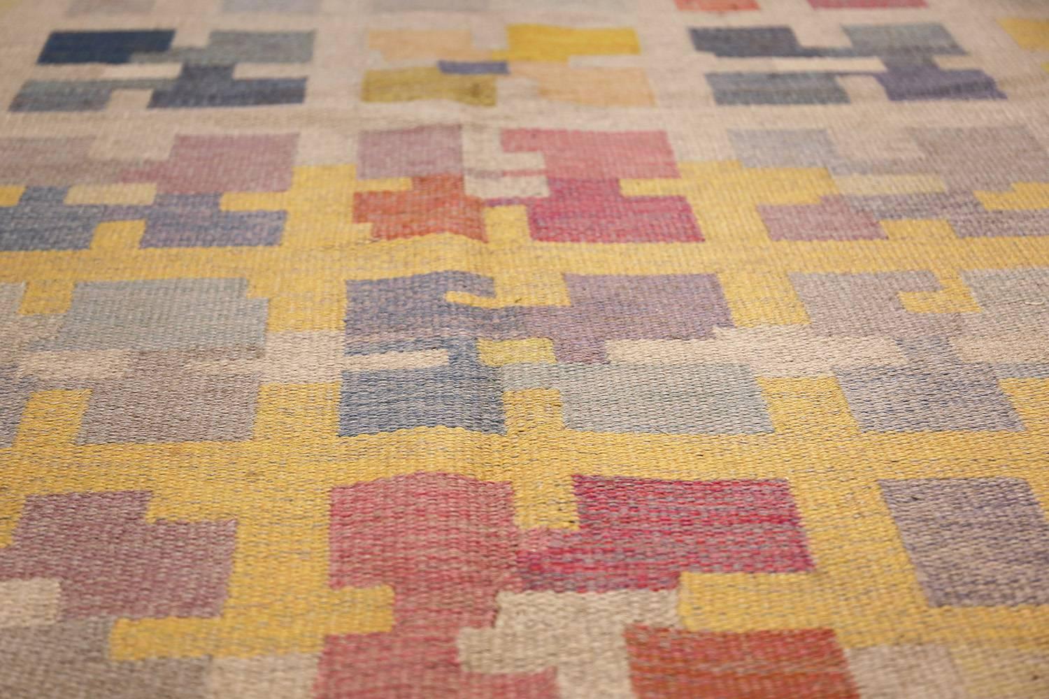 Swedish rugs and carpets have a long history in Scandinavian weaving which reaches right into the modern period. An established form of Swedish folk weaving, “Rollakans” were used as coverlets or flat-woven tapestry rugs. Swedish rugs and carpets