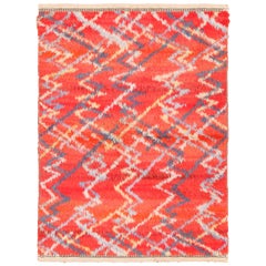 Retro Scandinavian Rug by Barbro Nilsson. 3 ft 6 in x 4 ft 10 in