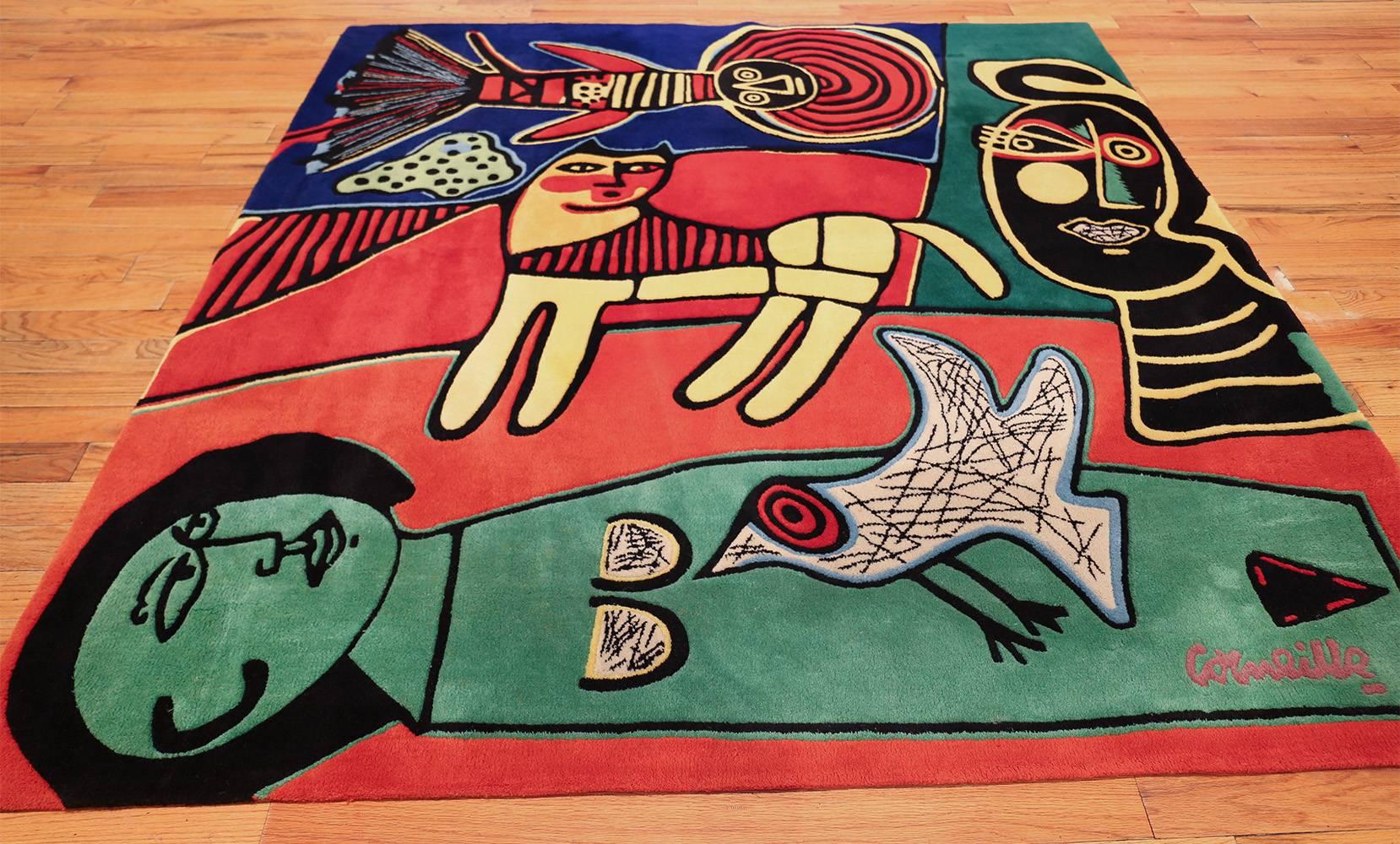 Nazmiyal Vintage Scandinavian Rug Designed by Corneille.6 ft 10 in x 6 ft 10 in  For Sale 2